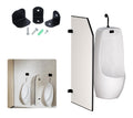 Schwarzer Schreibtisch Trennwand mit fuer Wandmontage fuer flexible Arbeitsbereiche