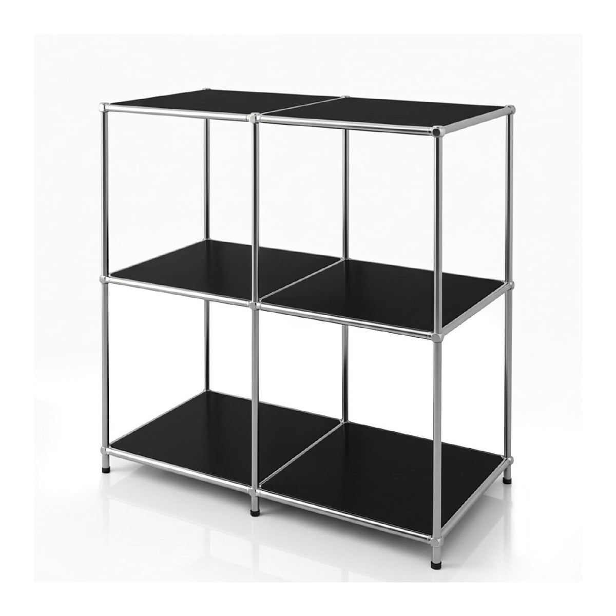 hoehenverstellbar Buecherregal in Schwarz / Weiss fuer Buero und Arbeitszimmer
