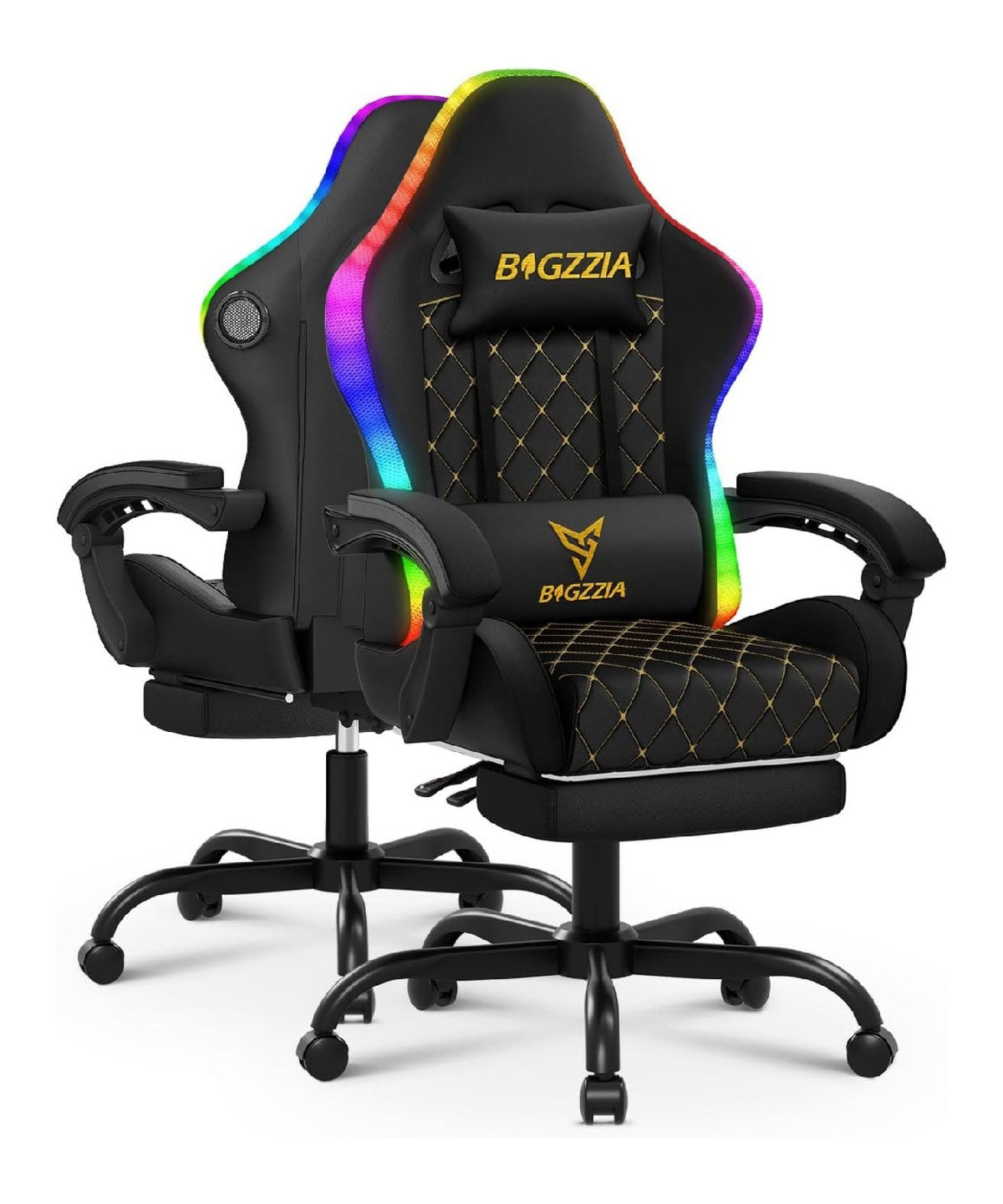 Gamingstuhl kompakte Bauform in Schwarz mit ergonomisch Variante 3
