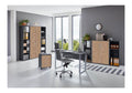 mit Schubladen Bueromoebel Set in Anthrazit / Gold fuer Buero und Arbeitszimmer