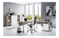 Bueromoebel Set fuer den Arbeitsplatz, abschliessbar, Farbe Sonoma Eiche / Weiss