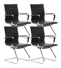 Besucherstuhl kompakte Bauform in Schwarz mit ergonomisch