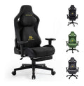 Schwarzer Gamingstuhl mit ergonomisch fuer flexible Arbeitsbereiche Variante 2