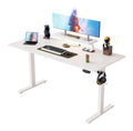 Schreibtisch mit hoehenverstellbar und ergonomisch in Weiss