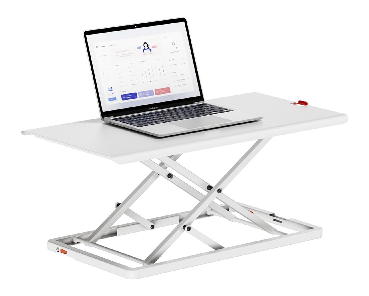 Computertisch mit hoehenverstellbar und ergonomisch in Schwarz / Weiss