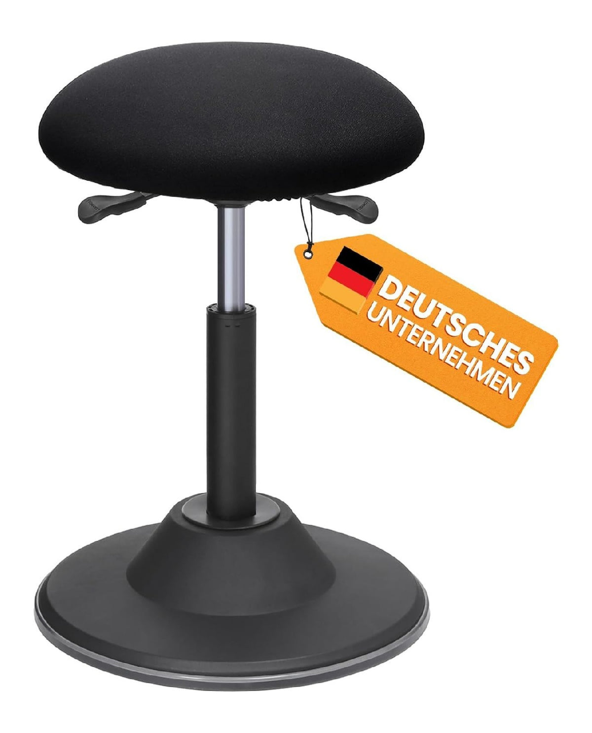 Schwarzer Buerohocker mit hoehenverstellbar fuer flexible Arbeitsbereiche Variante 2
