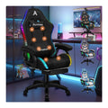 Gamingstuhl mit ergonomisch und mit Rollen in Schwarz Variante 2