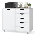 Rollcontainer fuer den Arbeitsplatz, hoehenverstellbar, Farbe Weiss Variante 2