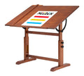 Zeichentisch 102 cm x 76 cm in Weiss / Natur mit hoehenverstellbar