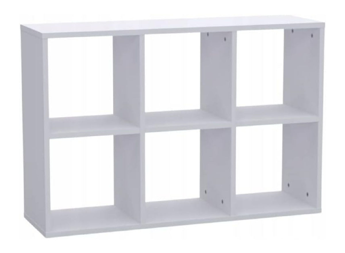 Weisser Buecherregal mit funktionales Design fuer flexible Arbeitsbereiche