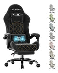 hoehenverstellbar Gamingstuhl in Schwarz fuer Buero und Arbeitszimmer Variante 2