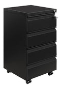 Rollcontainer 71,5cm H*37,0cm W-4 Schubladen in Schwarz mit mit Rollen