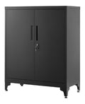 hoehenverstellbar Bueroschrank in Schwarz fuer Buero und Arbeitszimmer