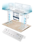 Weisser Schreibtischaufsatz mit hoehenverstellbar fuer flexible Arbeitsbereiche Variante 3