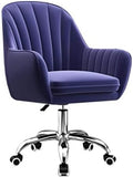 Ergonomischer Samt Burodrehstuhl mit hochdichtem Schaumstoff Sitzkissen und hohenverstellbarer Sitzflache fur Buro und Schlafzimmer