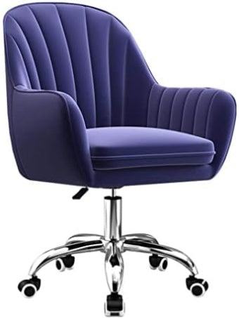 Ergonomischer Samt Burodrehstuhl mit hochdichtem Schaumstoff Sitzkissen und hohenverstellbarer Sitzflache fur Buro und Schlafzimmer