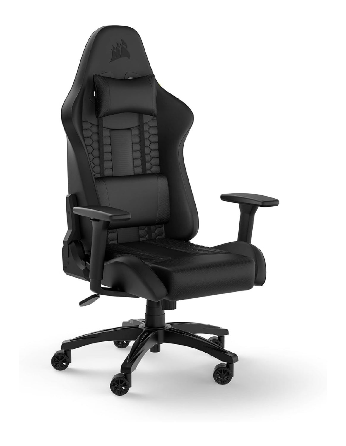 Gamingstuhl mit ergonomisch und mit Armlehnen in Schwarz