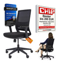 Buerostuhl mit hoehenverstellbar und ergonomisch in Schwarz