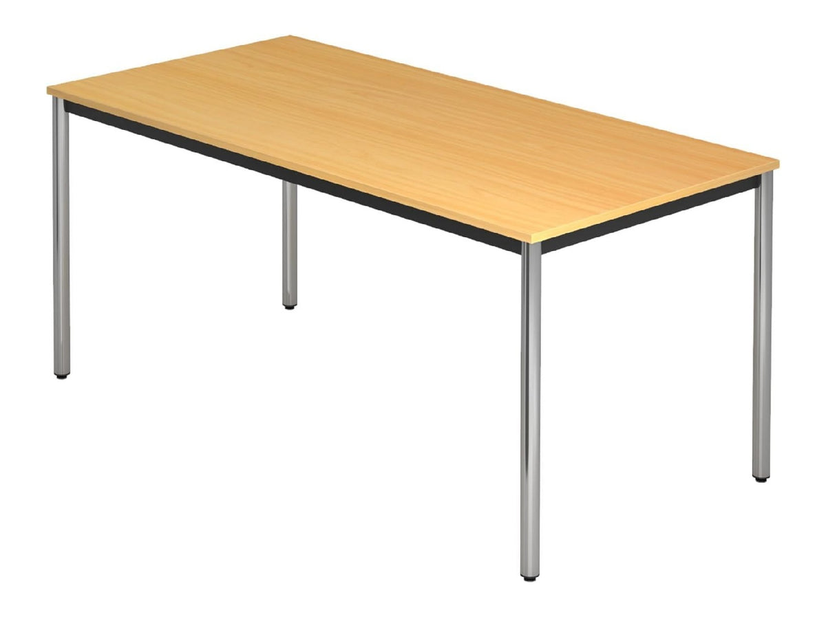 Konferenztisch mit ergonomisch und mit Kabelmanagement in Buche