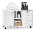 Weisser Aktenschrank mit mit Rollen fuer flexible Arbeitsbereiche