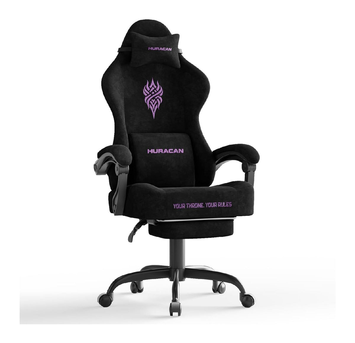 Gamingstuhl mit hoehenverstellbar und ergonomisch in Schwarz Variante 2