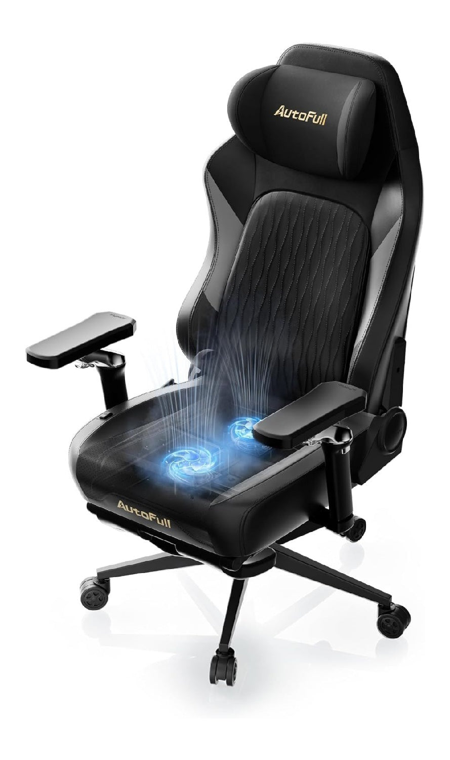 hoehenverstellbar Gamingstuhl in Schwarz / Graphit fuer Buero und Arbeitszimmer