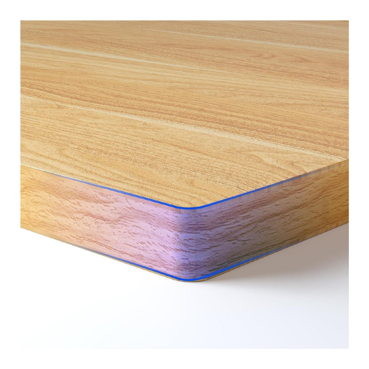 Schreibtisch 160 x 80 cm in Weiss / Natur mit hoehenverstellbar