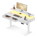 hoehenverstellbar Schreibtisch in Weiss fuer Buero und Arbeitszimmer Variante 3